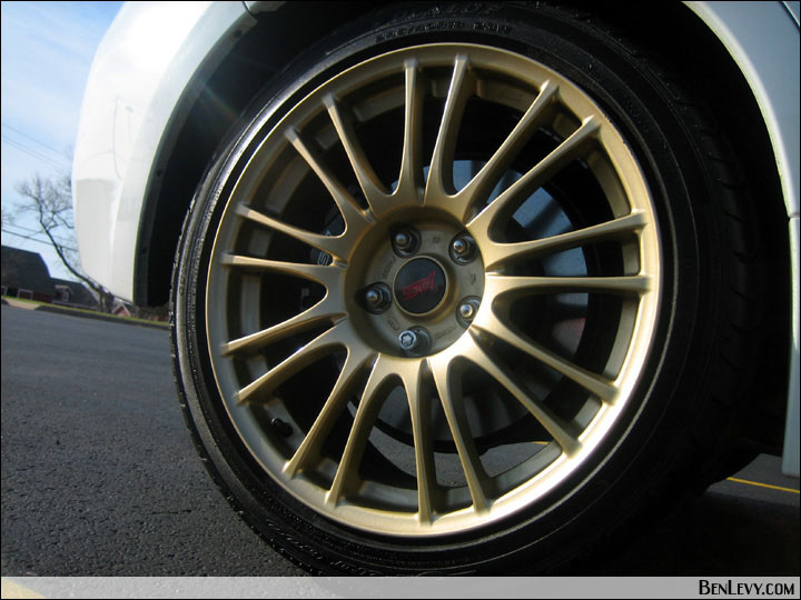 Gold BBS Wheel from 2008 Subaru WRX STI