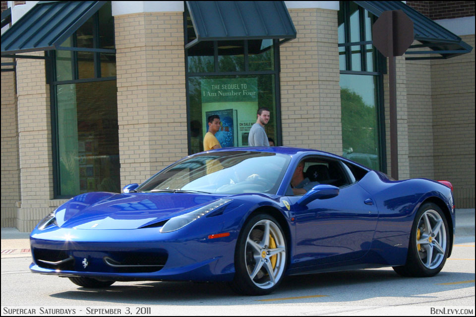 Blue Ferrari 458 Italia