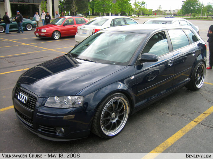  and a blue Audi A3 Volkswagens made up most of the cars there and they 