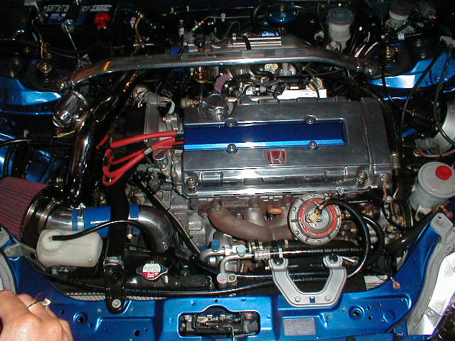 Turbo Civic Si Engine Bay