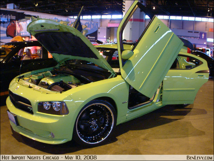 This Green Dodge Charger is a good example of the DUBstyled cars that are 