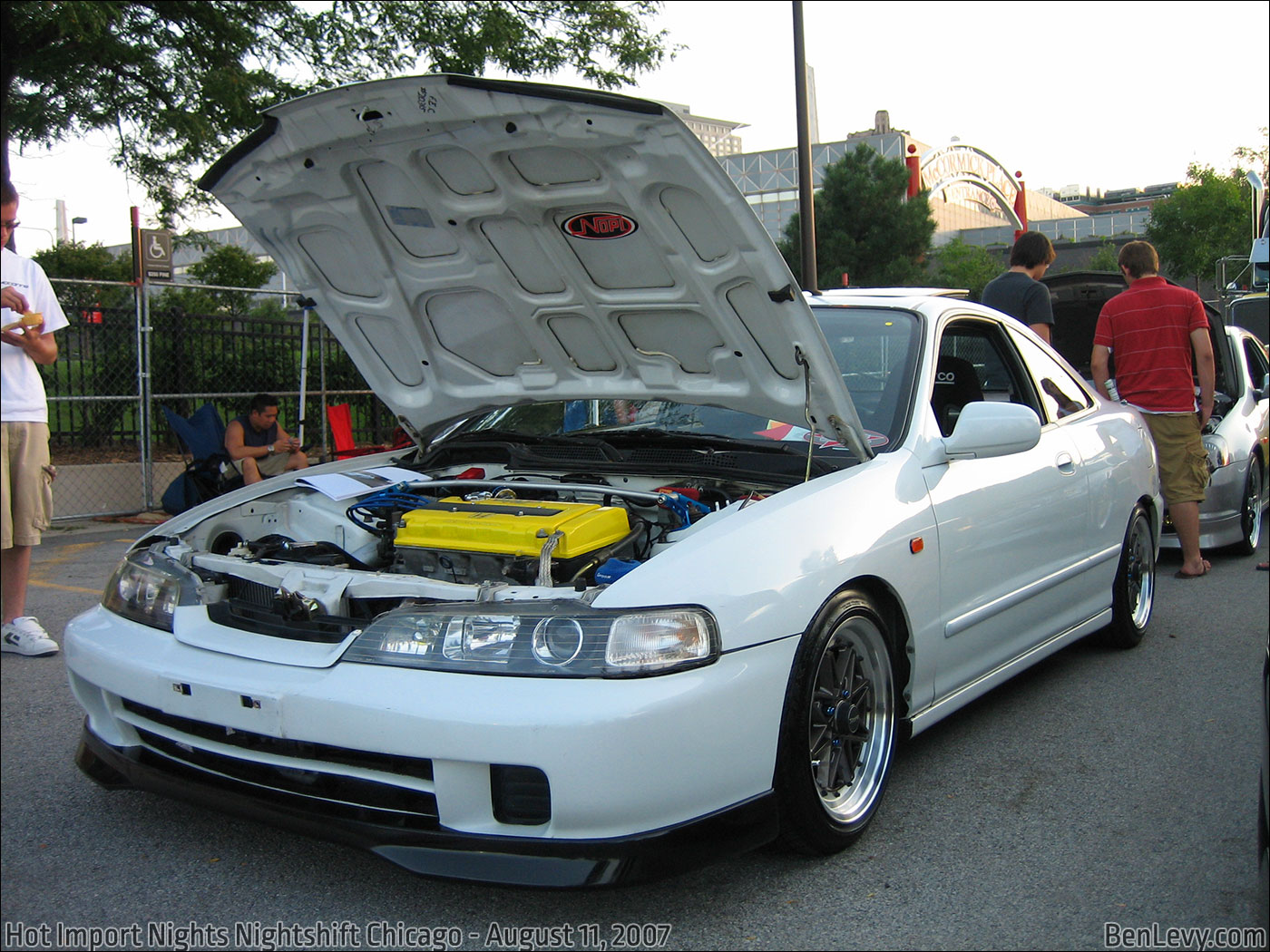 White Integra with JDM Front