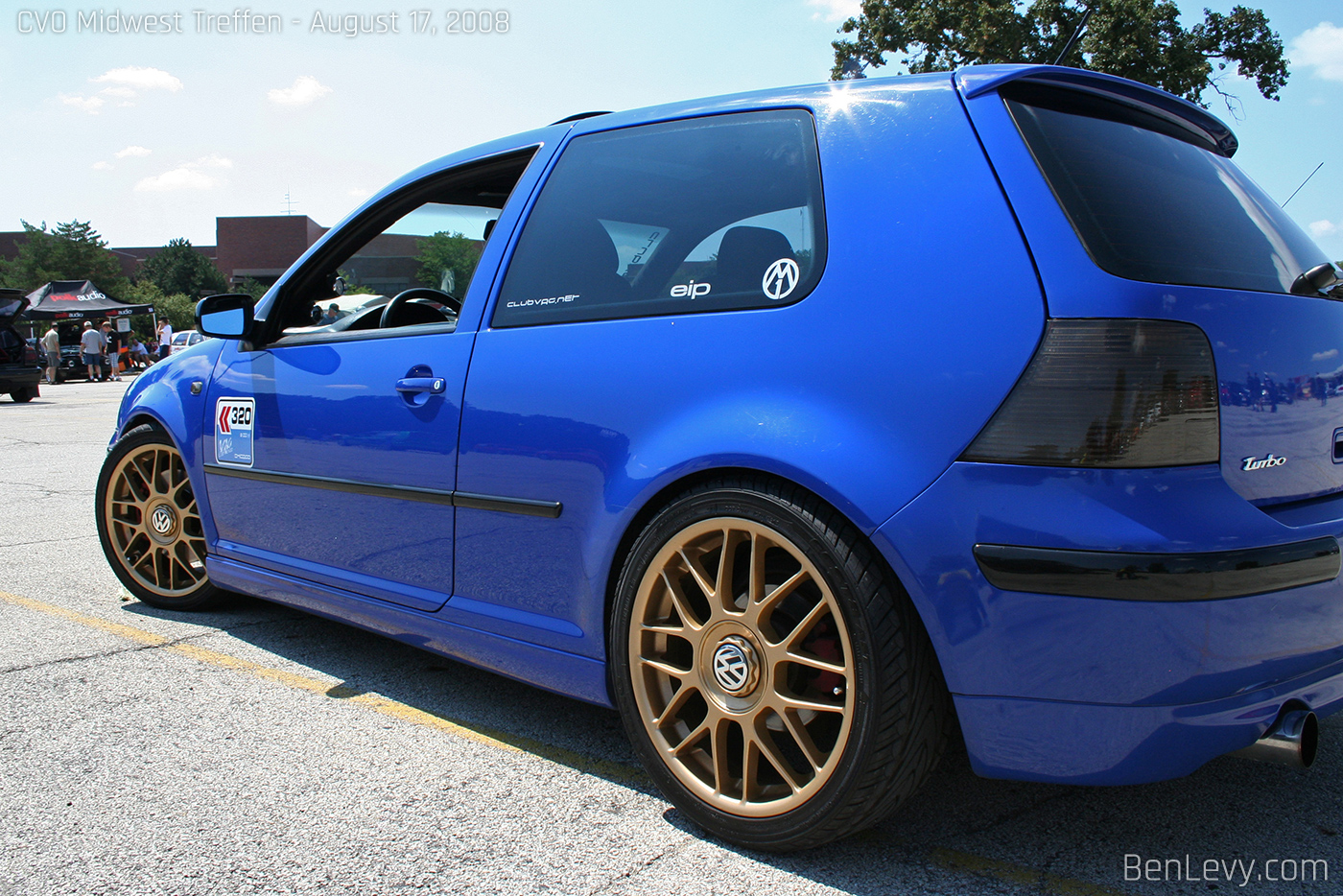 VW GTI with Gold BBS RC Wheels