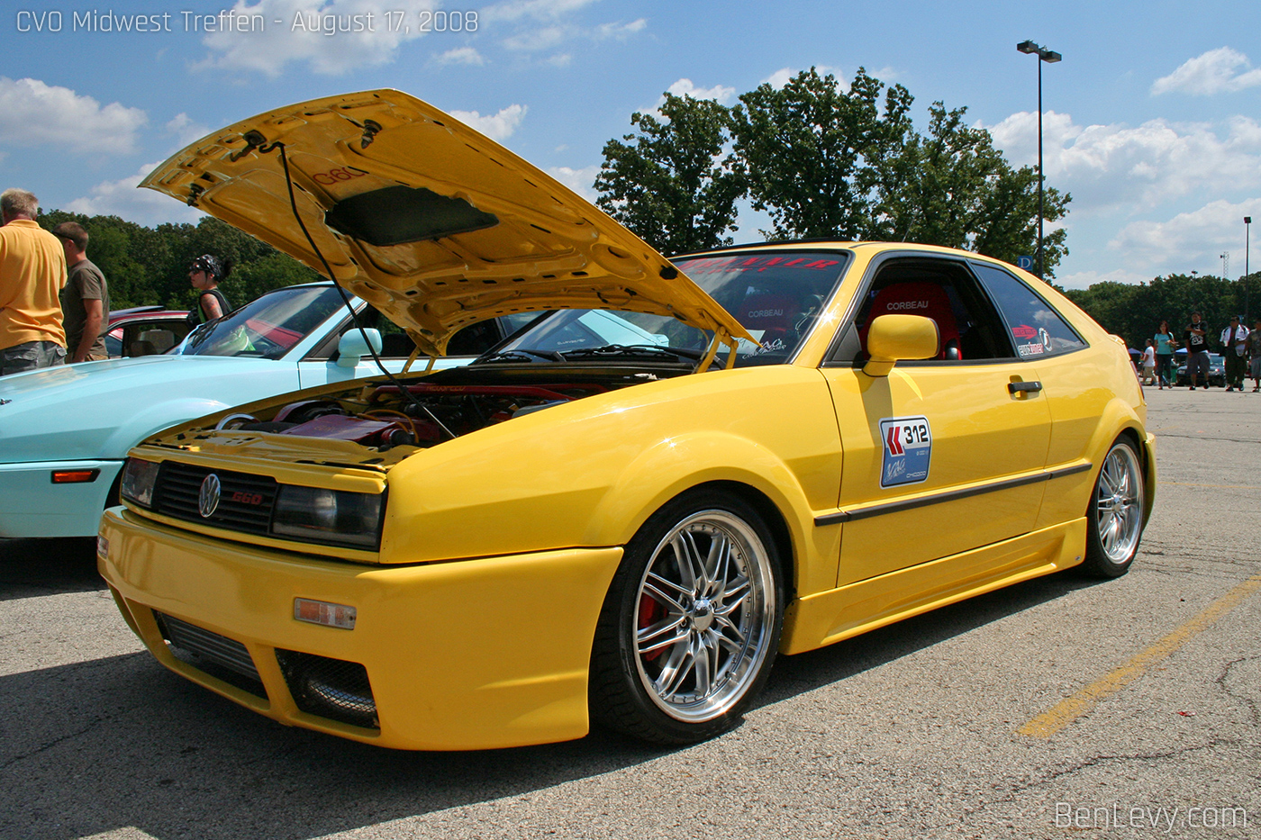 Yellow Volkswagen Corrado with turbo G60