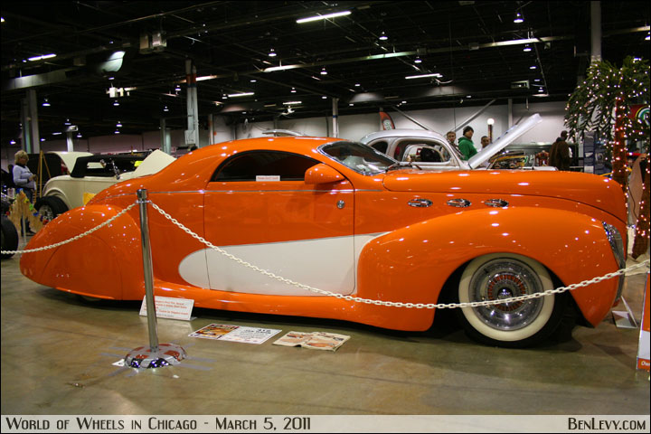 Orange 1939 Lincoln Zephyr