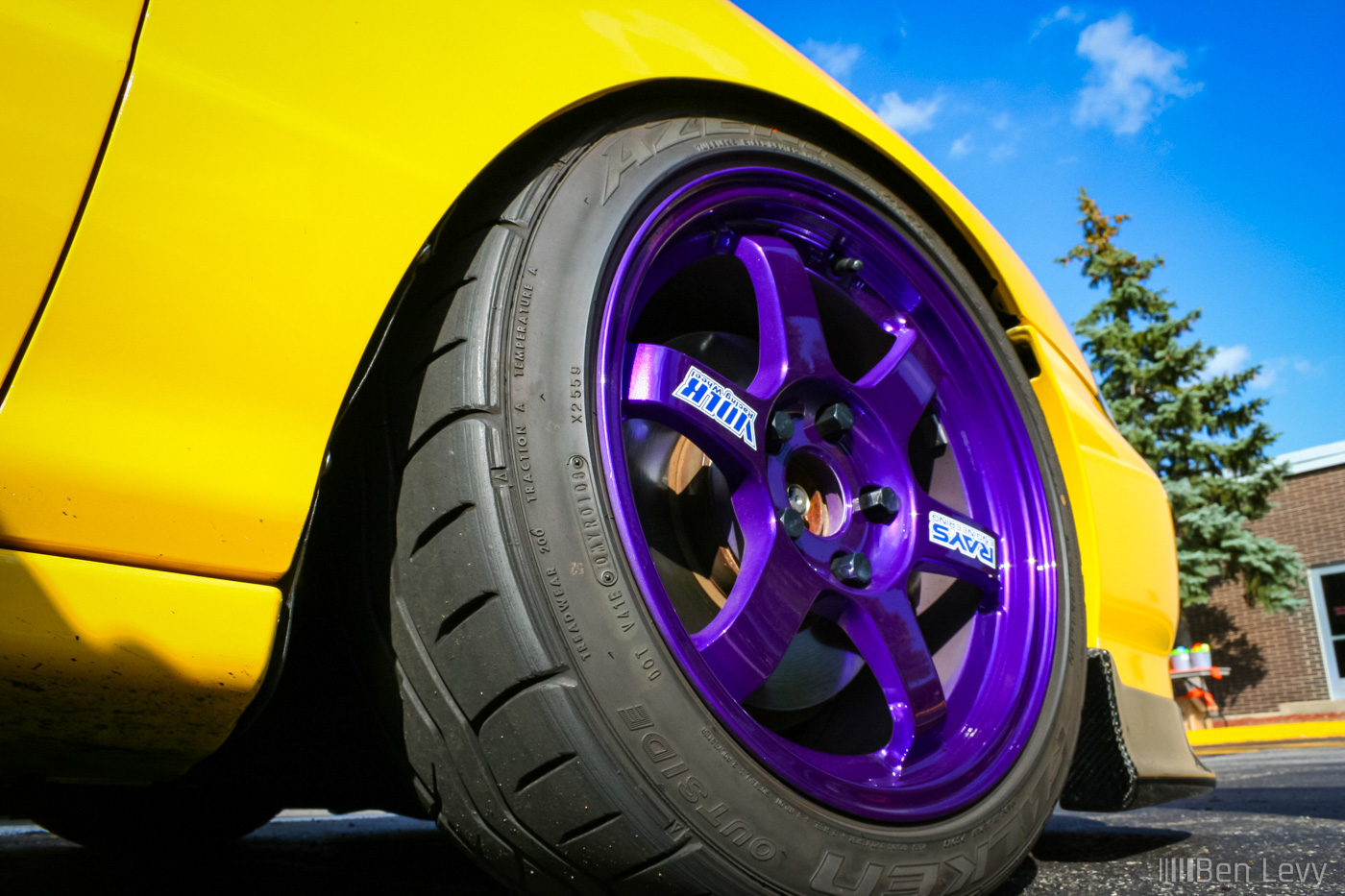 Purple Volk TE37 Wheel