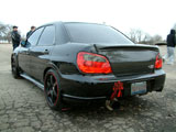 Black Subaru WRX STI Rear