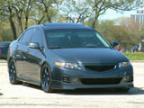 Acura TSX with blue Volks