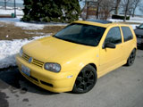 Yellow GTI with Black Wheels