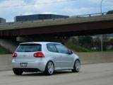 Silver GTI on the Highway