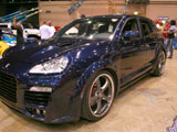 Blue Porsche Cayenne