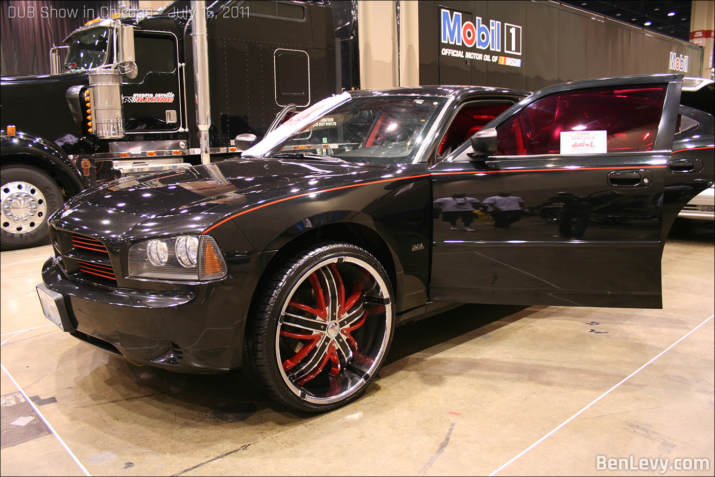 Dodge Charger with Red-tinted windows