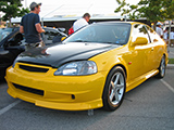 Yellow EK Honda Civic Coupe