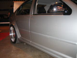 Silver Jetta with stubby mirrors