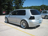 Silver GTI with smoked taillights