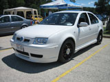 White Jetta with painted BBS RC's