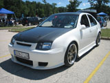 White Jetta with full kit and CF hood