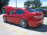 Red Jetta with Full Body Kit