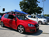 VW GTI with roof rack