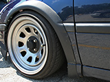 Low profile tires on steel wheels