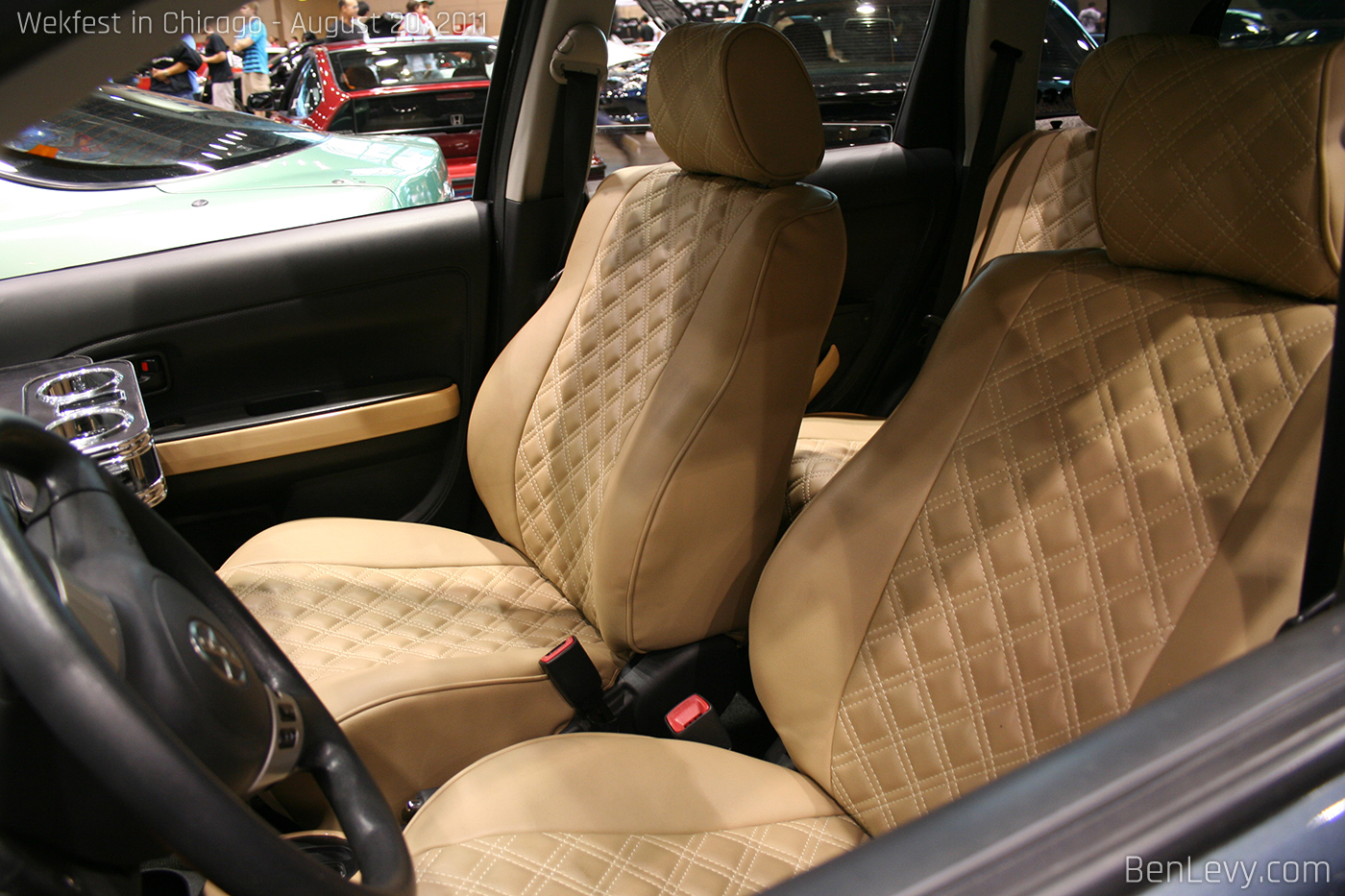 Custom Leather Seats in Scion xA