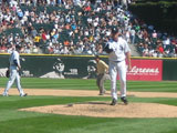 Tossing the ball between innings